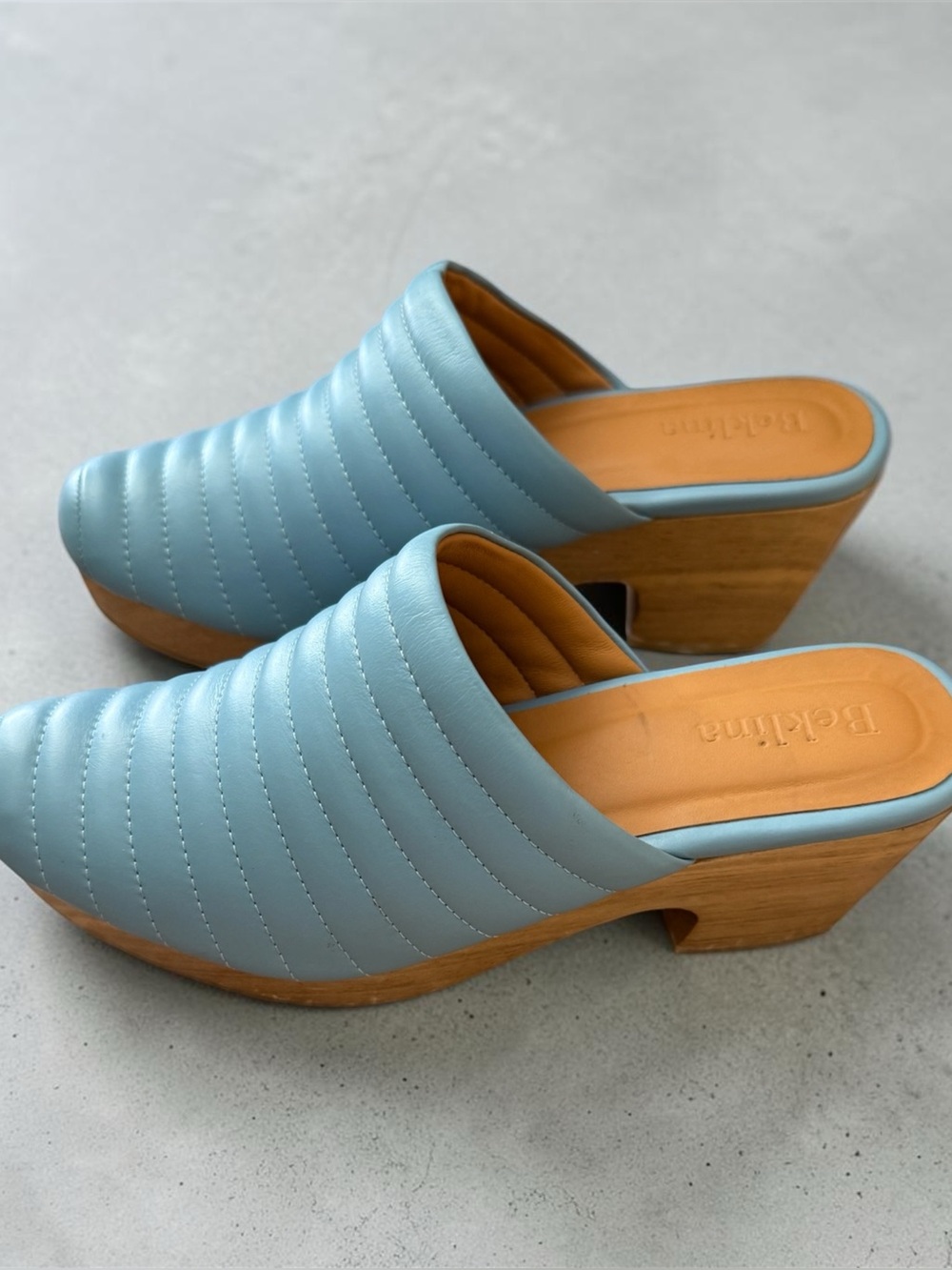 Beklina Ribbed Clog Sky - Picture 3 of 6